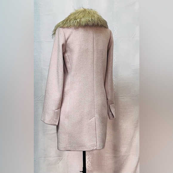 TOPSHOP - Monica Faux Fur Collar Coat - Picture 3 of 7